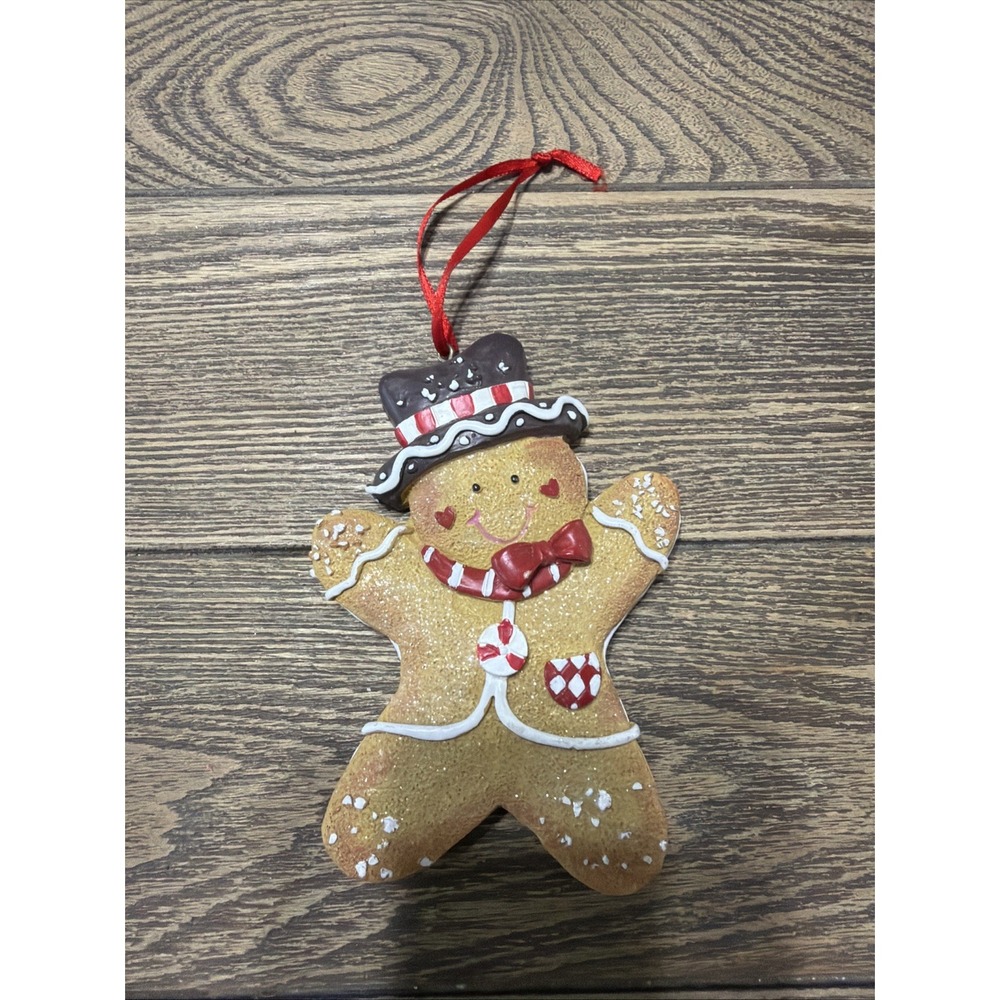 RESIN GINGERBREAD COOKIE 5"ORNAMENT UNBRANDED